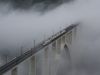 Una mañana de diciembre, nuevo puente de Gundián sobre el Ulla