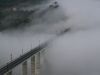 Una mañana de diciembre, nuevo puente de Gundián sobre el Ulla