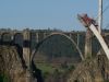 Puente Gundián y las obras del puente nuevo de la Línea del AVE Santiago-Ourense