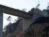 Puente Gundián y las obras del puente nuevo de la Línea del AVE Santiago-Ourense