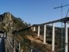 Puente Gundián y las obras del puente nuevo de la Línea del AVE Santiago-Ourense