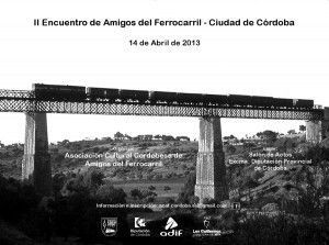 Cartel del II Encuentro de amigos del ferrocarril "Ciudad de Córdoba"