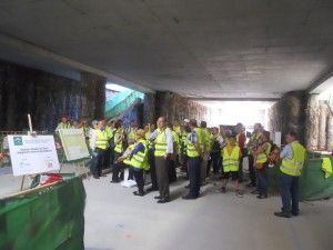 Los congresistas conocen las obras de la Estación subterránea del Metropolitano de Granada de Alcázar Genil.